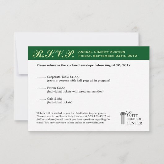 Evergreen business gala event corporate RSVP (Voorkant)
