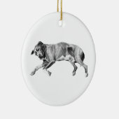 Evergreen Calm, Side-Lying Friend Keramisch Ornament (Rechts)