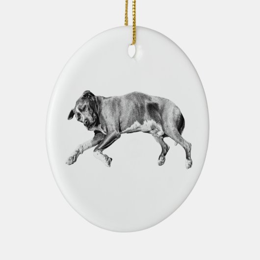 Evergreen Calm, Side-Lying Friend Keramisch Ornament (Rechts)