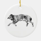 Evergreen Calm, Side-Lying Friend Keramisch Ornament (Achterkant)