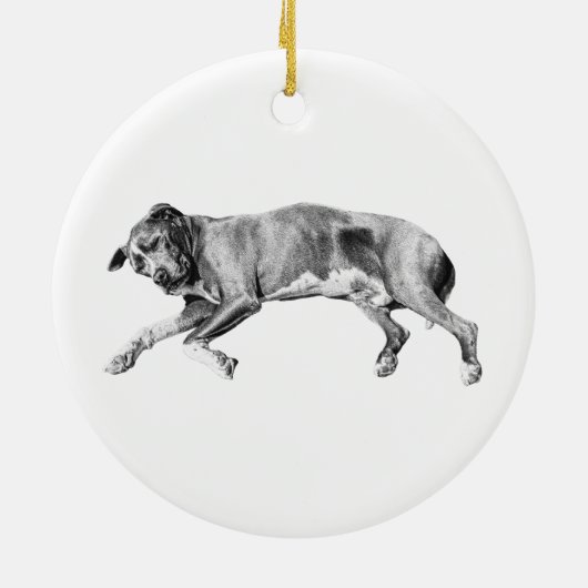 Evergreen Calm, Side-Lying Friend Keramisch Ornament (Achterkant)