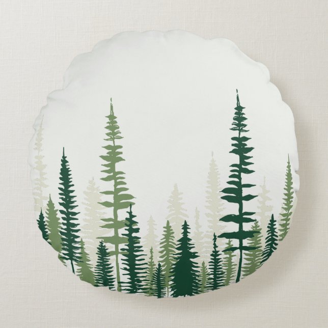 Evergreen Charm Rond Kussen (Voorkant)