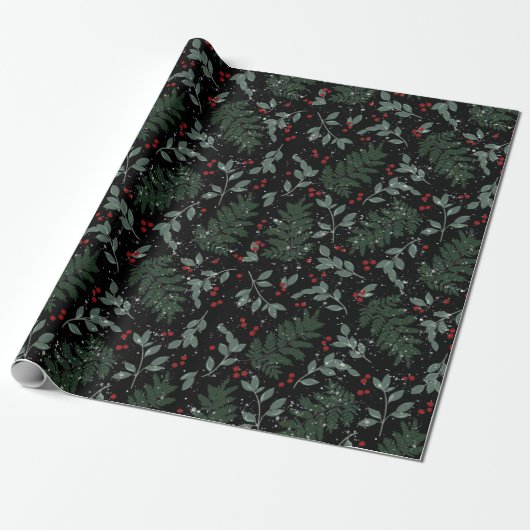 Evergreen Cheer Wrapping Paper Cadeaupapier (Uitgerold)