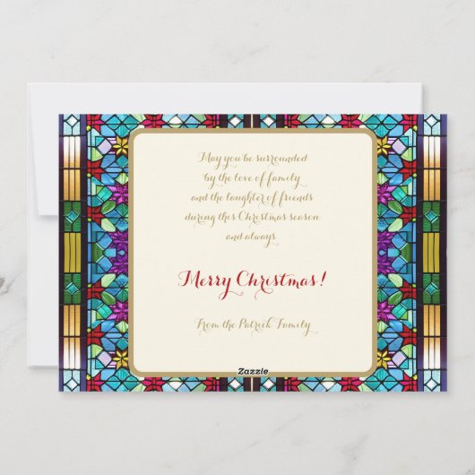 Evergreen Christmas Barn Holiday Flat Kaart 5"x7" (Achterkant)