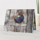 Evergreen Christmas Barn Vakantie Gevouwen Kaart - (Achterkant)