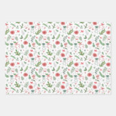 Evergreen Christmas Foliage Berries Spruce and Bow Inpakpapier Vel (Voorkant 3)