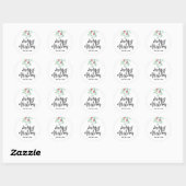 Evergreen Christmas Holiday Gepersonaliseerde Stic Ronde Sticker (Vel)