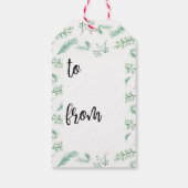 Evergreen Christmas Holiday Gift Label Slate Cadeaulabel (Achterkant)