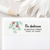 Evergreen Christmas Holiday Return Adres Label (Insitu)