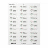 Evergreen Christmas Holiday Return Adres Label (Full Sheet)