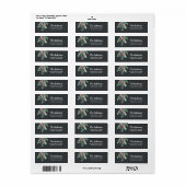 Evergreen Christmas Holiday Return Adres Label (Full Sheet)