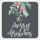 Evergreen Christmas Holiday Sticker Slate (Voorkant)