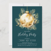 Evergreen Christmas Ornaments Holiday Party Kaart (Voorkant)