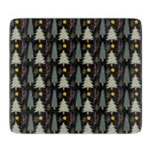 Evergreen Christmas Tree Pattern Gezellige Winter  Snijplank (Voorkant)