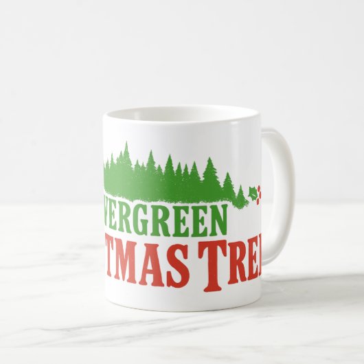 Evergreen Christmas Tree Title Koffiemok (Voorkant rechts)