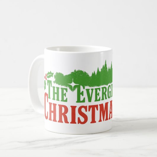 Evergreen Christmas Tree Title Koffiemok (Voorkant links)