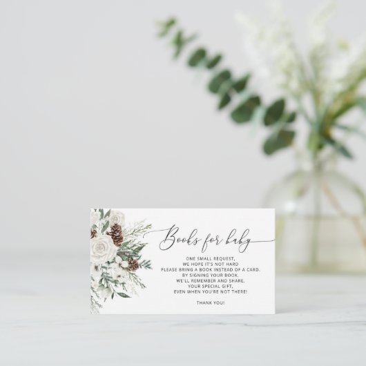 Evergreen Christmas winterboeken voor baby ticket Informatiekaartje (Staand voorkant)