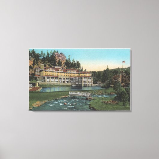 Evergreen, CO - Troutdale Hotel, Beer Creek Canvas Afdruk (Voorkant)