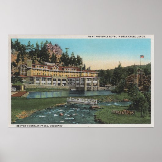 Evergreen, CO - Troutdale Hotel, Beer Creek Poster (Voorkant)