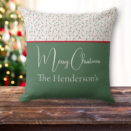 Evergreen Color Block Pattern Holiday Kussen