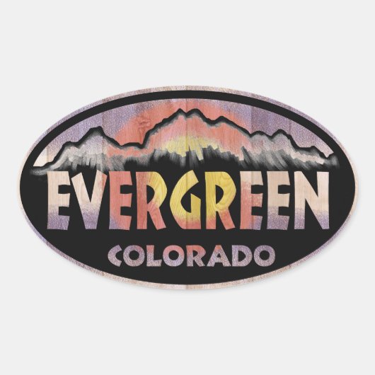 Evergreen Colorado houtovaar stickers (Voorkant)