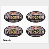Evergreen Colorado houtovaar stickers (Vel)