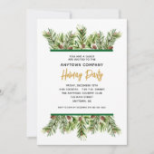 Evergreen Corporate Holiday Christmas Party Kaart (Voorkant)