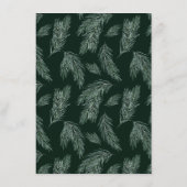 Evergreen & Cotton Flower Bouquet Wedding Details Informatiekaartje (Achterkant)