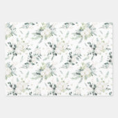 Evergreen & Cotton Flowers Elegant Inpakpapier Vel (Voorkant)