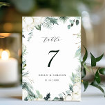 Evergreen & Cotton Flowers Elegant Wedding Kaart<br><div class="desc">Dit trouwlijstnummer bevat handbeschilderde wintergroen,  katoenbloemen met gouden en waterverf texturen. Voor meer geavanceerde aanpassing van dit ontwerp,  te klikken gelieve de "pas verder"verbinding aan. Overeenkomende objecten zijn ook beschikbaar.</div>