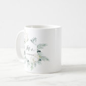 Evergreen & Cotton Flowers Mr. Personalized Koffiemok (Voorkant links)