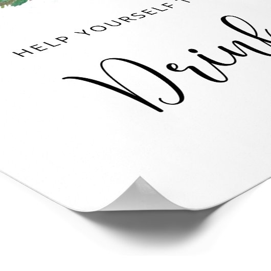 Evergreen denbomen Drinken Poster (Hoek)