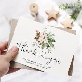 Evergreen dennenappels baby shower bedankkaart kaart