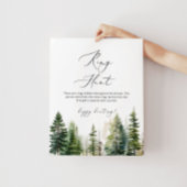 Evergreen dennenbomen ring jacht vrijgezellenfeest poster