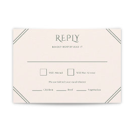 Evergreen Diamond Wedding RSVP Kaart