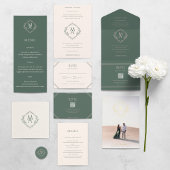 Evergreen Diamond Wedding RSVP Kaart