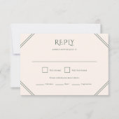 Evergreen Diamond Wedding RSVP Kaart (Voorkant)
