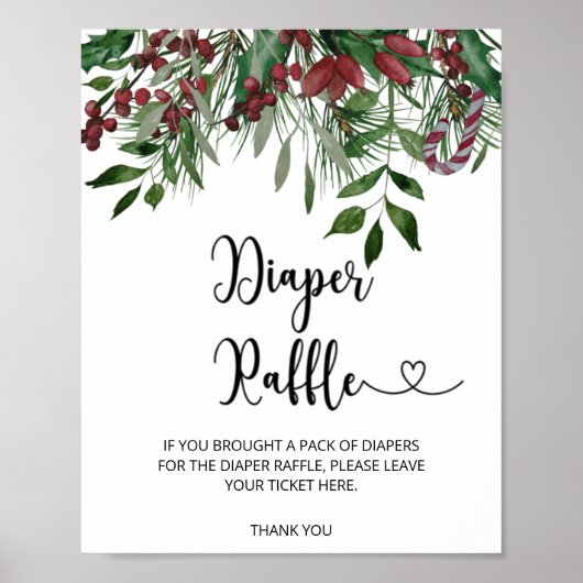 Evergreen diaper raffle poster (Voorkant)