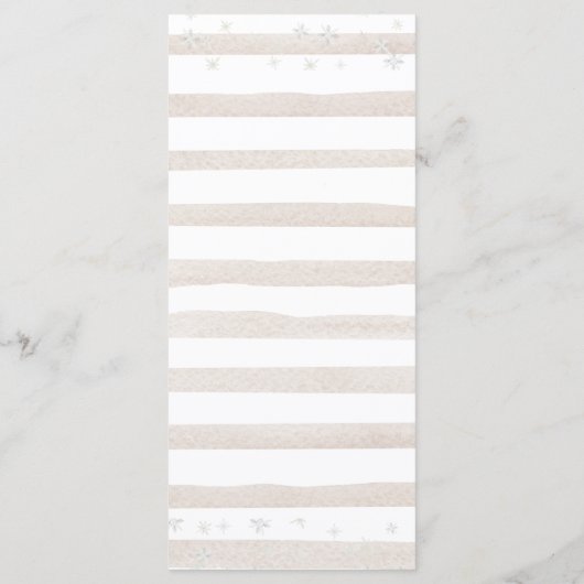 Evergreen Dier Winter Onederland Verjaardag Menu (Achterkant)