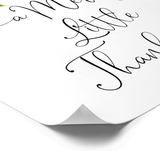 Evergreen Een vrolijk beetje bedankt Favorieten Poster (Hoek)