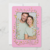 Evergreen Elegance bruiloft Kaart (Achterkant)