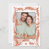 Evergreen Elegance bruiloft Kaart (Achterkant)