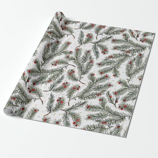 Evergreen Elegance Cadeaupapier (Uitgerold)
