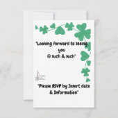 "Evergreen Elegance – Custom Clover Border" Save The Date (Achterkant)