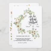 Evergreen Elegance Huwelijksuitnodiging Kaart (Voorkant / Achterkant)