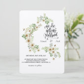 Evergreen Elegance Huwelijksuitnodiging Kaart (Staand voorkant)