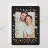 Evergreen Elegance Huwelijksuitnodiging Kaart (Achterkant)