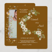 Evergreen Elegance Huwelijksuitnodiging Kaart (Voorkant / Achterkant)