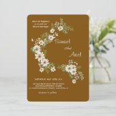 Evergreen Elegance Huwelijksuitnodiging Kaart (Staand voorkant)