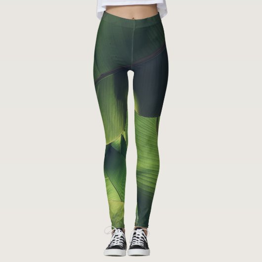 Evergreen Elegance Minimalistisch op Natuur geïnsp Leggings (Voorkant)
